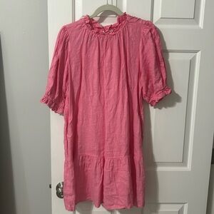Velvet by Graham & Spencer pink linen dress, size 6